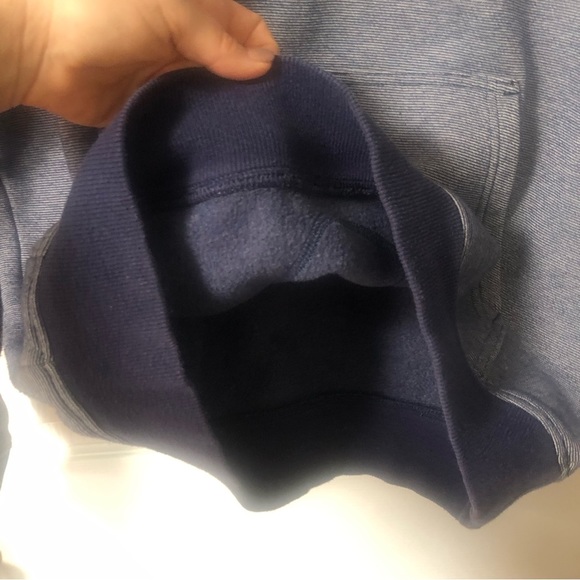 UNDER ARMOUR Men's Rival Fitted Coldgear Pullover Hoodie Midnight Navy - Picture 8 of 11